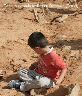 Pedro digging for dinosaur fossiles at Dinopolis (Teruel)
